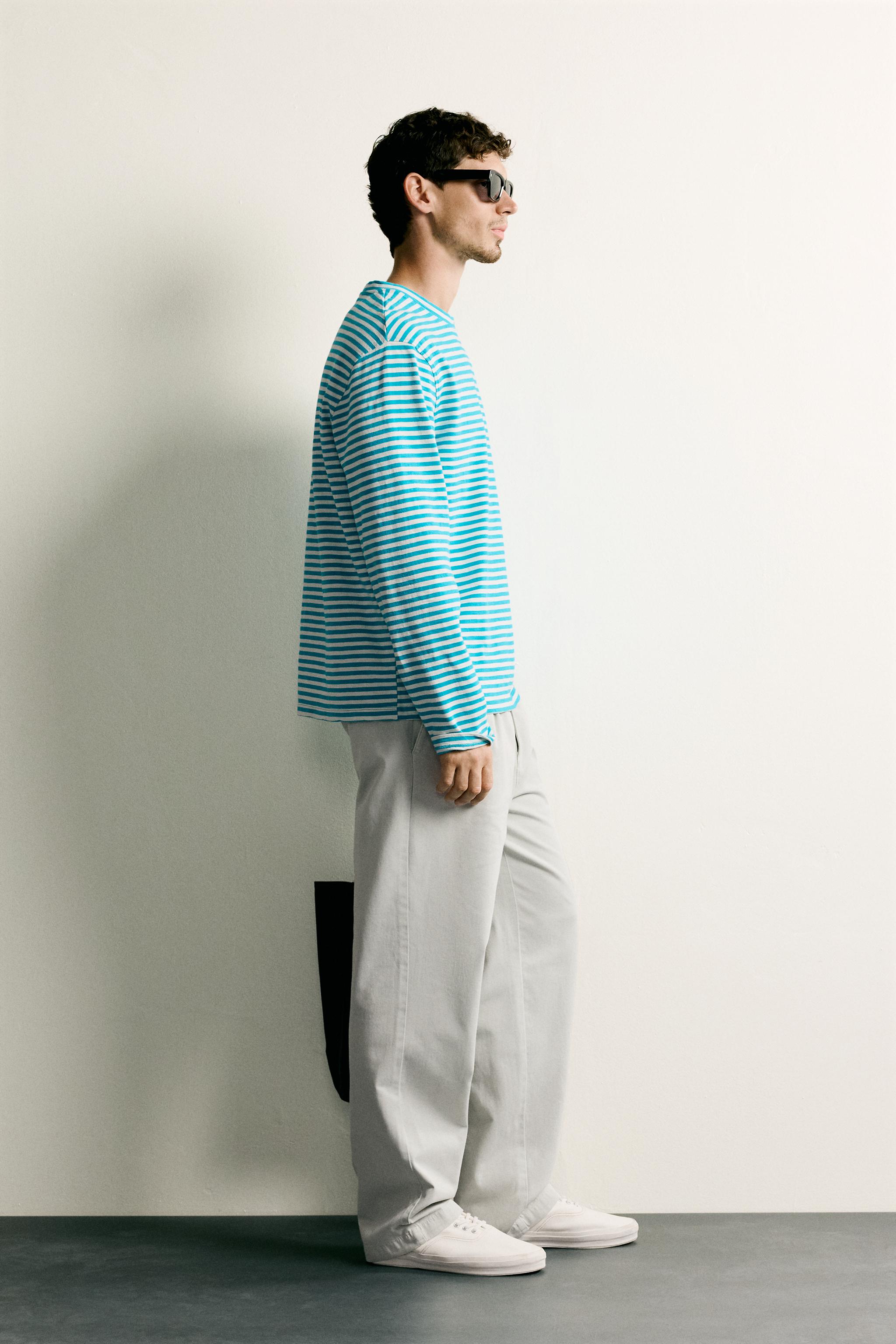 SLUB STRIPE JACQUARD REGULAR FIT T-SHIRT